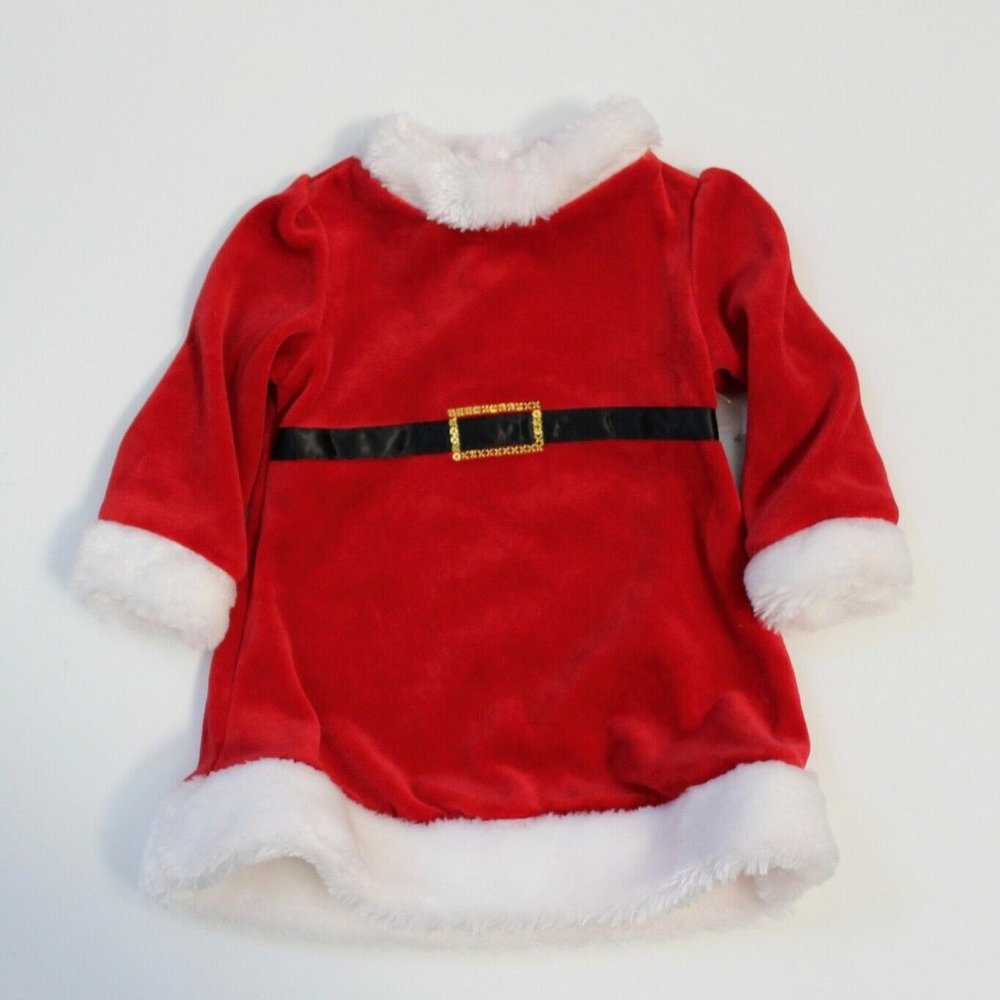 Koala Kids Velvet with Plush Trim Mrs. Santa Dress